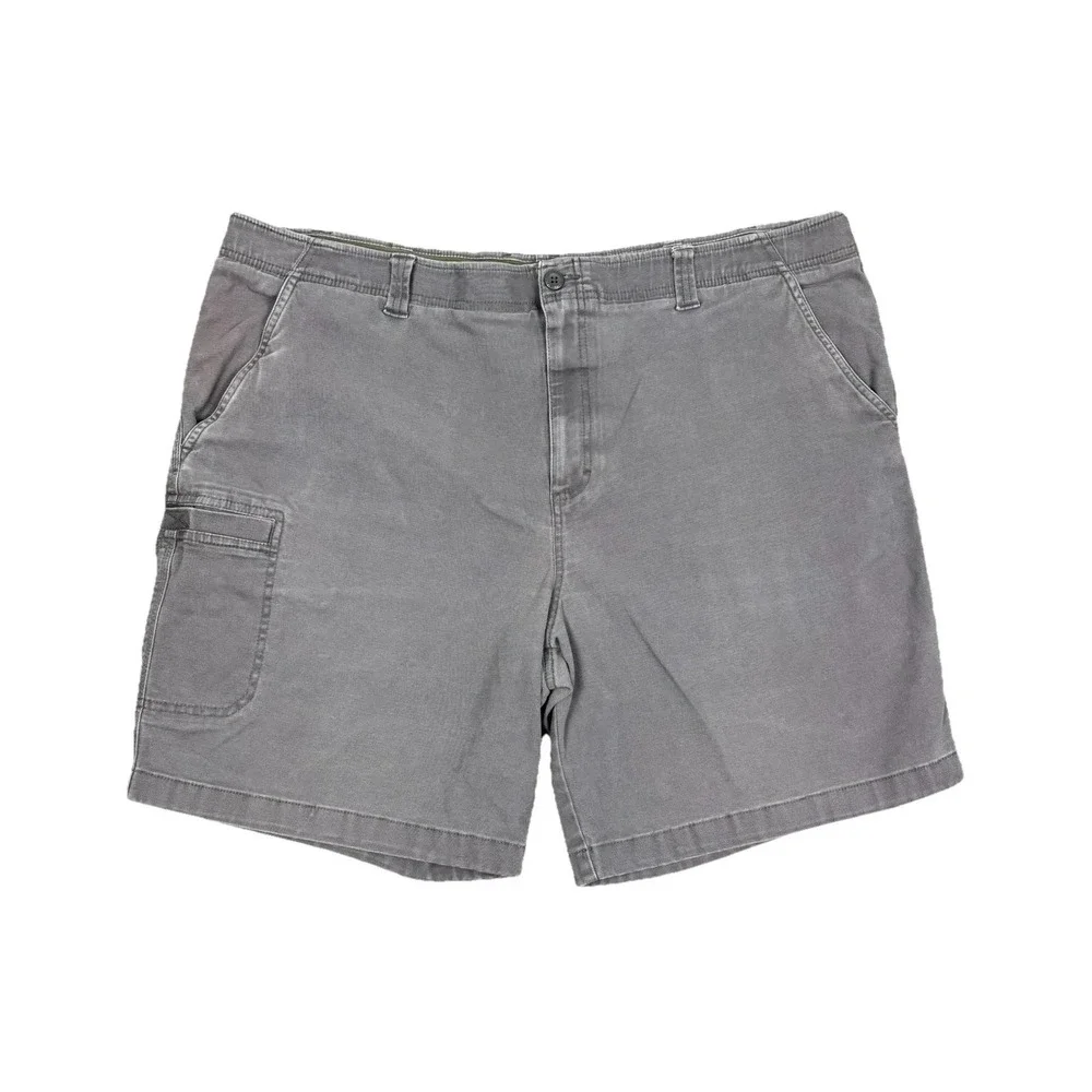 LL BEAN Cargo Shorts Mens 42W Natural Fit Hiking Gray Cotton‎ Outdoor Fishing